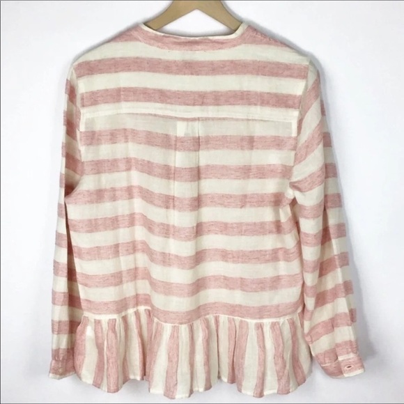Lucky Brand🔥SALE🔥 pink long sleeve peplum top. Large NWT - Picture 4 of 5